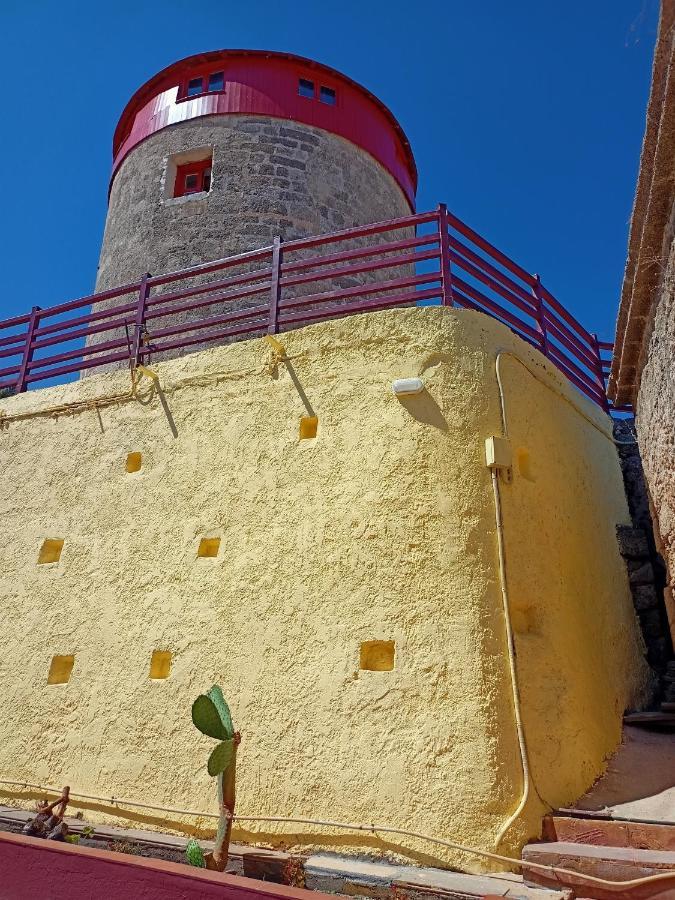 A Medieval Windmill Tower With Magnificent View Rhodes City Bagian luar foto